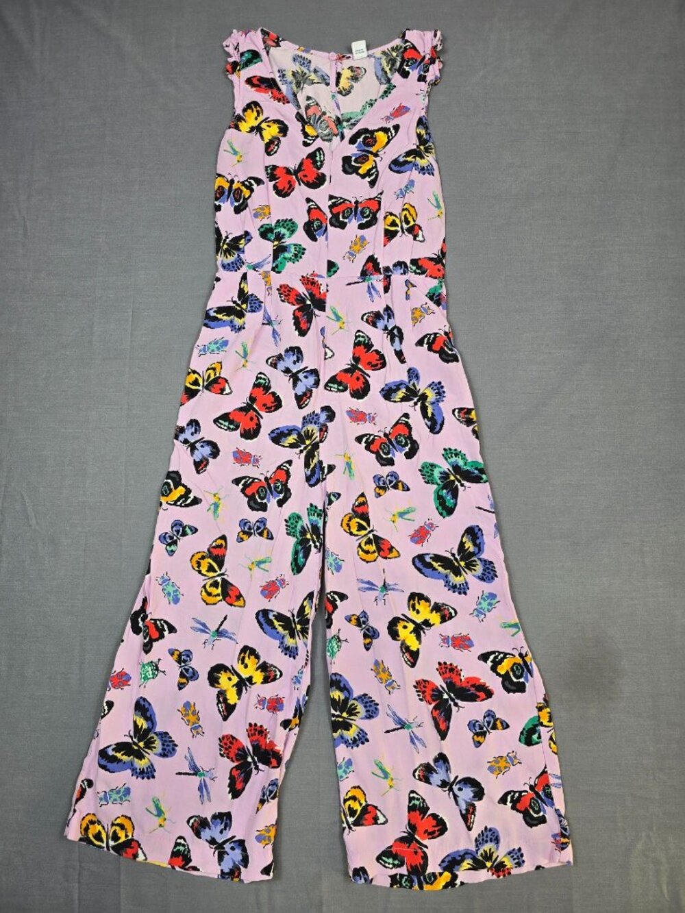 Old Navy XS Jumpsuit Butterfly Print Purple Lavender Sleeveless